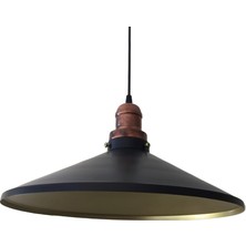 Mylight Retro Siyah Mat Bakır Askı Tekli Sarkıt 42 cm