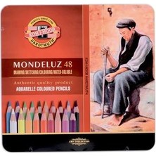 Koh-i-Noor Mondeluz Aquarell Sulu Boya Kalemi 48 Renk Metal Kutu