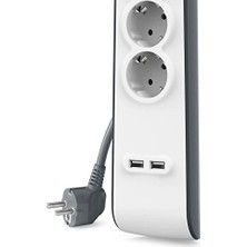 Belkin Akım Korumalı Uzatma Priz 4'lü 2x 2.4A USB Girişi - 2 mt