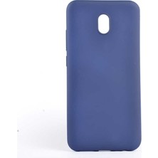 Tekno Grup Xiaomi Redmi 8A Kılıf Mat Premium Silikon Kılıf - Lacivert + Nano Ekran Koruyucu