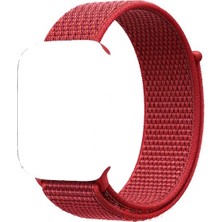 Schulzz Apple Watch Özel Seri 42-44 mm 2-3-4-5-6-SE Uyumlu Spor Loop Dokuma Kordon - Kırmızı