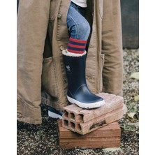 Igor Çocuk Yağmur Botu Lacivert Renk İçi Kürklü Rahat Taban Özellikli Kısa Topuklu