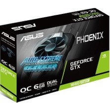 Asus Phoenix GeForce GTX 1660 Super OC 6GB 192Bit GDDR6 DX(12) PCI-E 3.0 Ekran Kartı (PH-GTX1660S-O6G)