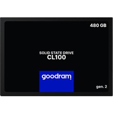 Goodram 480 GB SSD Disk CL100 2.5'' Sata Iıı Gen 2. 550 Mb/s 450 Mb/s SSDPR-CL100-480-G2