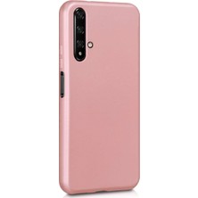 Microsonic Huawei Honor 20 Mat Silikon Kılıf - Rose Gold