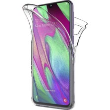 Microsonic Samsung Galaxy A40 Kılıf 6 tarafı tam full koruma 360 Clear Soft - Şeffaf