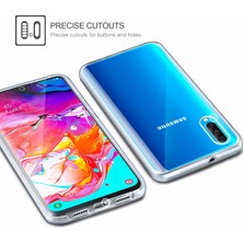 Microsonic Samsung Galaxy A70 Kılıf 6 tarafı tam full koruma 360 Clear Soft - Şeffaf