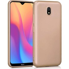 Microsonic Xiaomi Redmi 8A Mat Silikon Kılıf - Gold