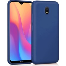 Microsonic Xiaomi Redmi 8A Mat Silikon Kılıf - Lacivert