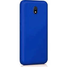 Microsonic Xiaomi Redmi 8A Mat Silikon Kılıf - Mavi