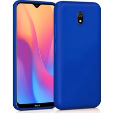 Microsonic Xiaomi Redmi 8A Mat Silikon Kılıf - Mavi