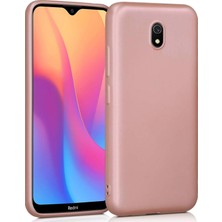 Microsonic Xiaomi Redmi 8A Mat Silikon Kılıf - Rose Gold