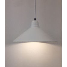 Riolight  Metal Beyaz Içi Sarı Sarkıt 35 cm