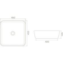 Turkuaz Seramik One Lavabo 46  x  46 cm