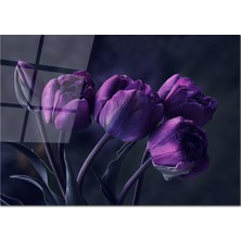 Disegno Cam Tablo  Çiçekli Tablo  50 x 70 cm  Uv Baskı  Temperli