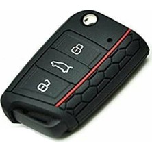 Sm Golf 7 2012+ Slikon Anahtar Kılıfı Kirmizi