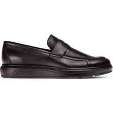 Deery  Deri Siyah Comfort Loafer Erkek Ayakkabı