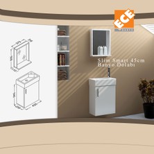 Ece Banyo Slim Smart 46 cm Banyo Dolabı Seti