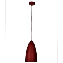 Riolight vintage,retro mutfa,oda,otel,cafeler için bordo 1xe27 metal sarkıt avize çap:15cm