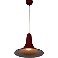 Riolight retro,modern,vintage mutfak,oda,otel,cafeler için bordo metal sarkıt avize çap:35cm