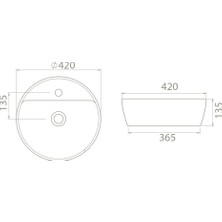 Turkuaz Seramik One Lavabo 42 cm