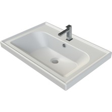 Turkuaz Seramik Frame Etajerli Lavabo 70X45 cm