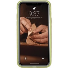 Bouletta Arka Kapak Apple iPhone X / XS Deri Telefon Kılıfı Yeşil