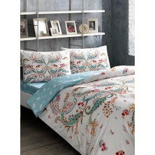 Taç Nevresim Takımı Tek Kişilik Freja Turkuaz