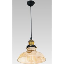 Riolight Retro,vintage,rustik oda,mutfak,cafeler için 1xe27 Bal Camlı Sarkıt avize Çap:20cm