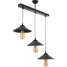 Riolight  Siyah 3'lü Sıralı Metal Sarkıt 50 cm
