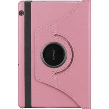 CoverZone Huawei Mediapad T5 Kılıf 10" Dönerli Standlı Pembe