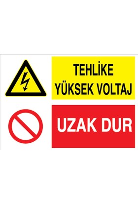 Canis Etiket Tehlike Yüksek Voltaj - Uzak Dur Sticker - Folyo