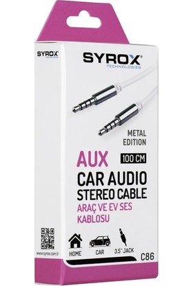 Syrox C86 Aux Kablo 1m