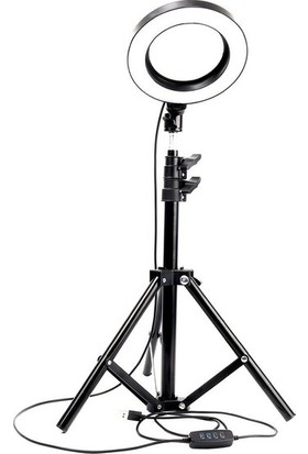 Narmarket 12" Halka LED Tripod 210 cm Youtuber Video Selfie Stüdyo Makyaj Işığı