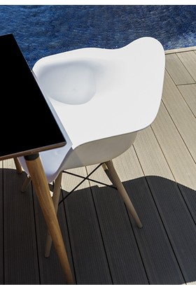 Dorcia Home Kolçaklı Beyaz Eames Sandalye Cafe Balkon Mutfak Sandalyesi