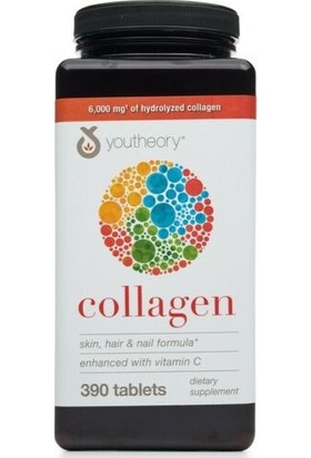 Youtheory Collagen 6,600 Mg 390 Tablet Skin, Hair, Nail Formula