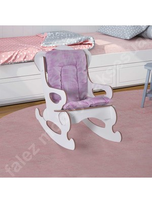 Falez Mobilya Aksesuar Sallanan Çocuk Sandalyesi Koltuk Pembe Minder