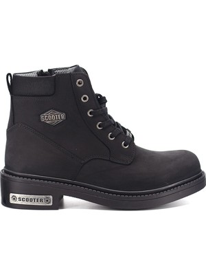 Scooter 9K-M5121 Erkek Deri Günlük Bot Siyah