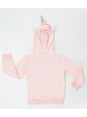 Denokids Unicorn Kapüşonlu Kız Sweatshirt