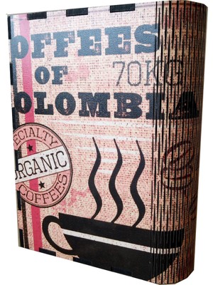 Pratik Dekor Colombia Kahve Kitap Kutu Kumbara