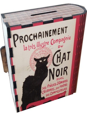Pratik Dekor Chat Noir Kitap Kutu Kumbara