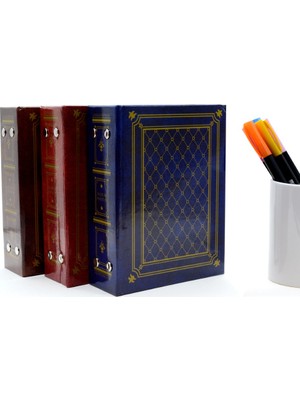 Nobby Star 10 x 15 Ebatında 100'lük Deri Desenli Fotoğraf Albümü Kırmızı