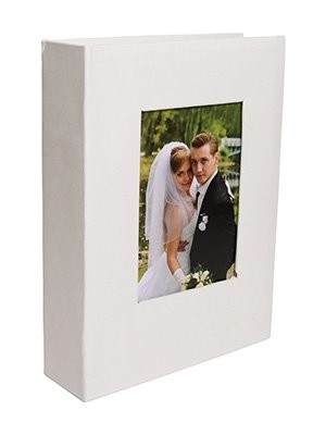 Nobby Star 10 x 15 Ebatında 200'lük Pencereli Deri Fotoğraf Albümü Beyaz