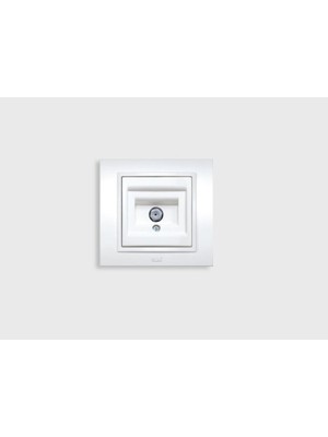 Elbi Zena Uydu Prizi F Konnektör Krem Çerçeveli