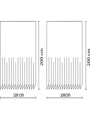 Prado Daisy Banyo Perdesi, Duş Perdesi Çift Kanat 120X200CM