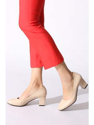 Rovigo Plus Vizon Cilt Kadın Klasik Ayakkabı