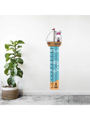 Kt Decoration Deniz Temalı Boy Ölçer Çocuk Gelişim Tablolus