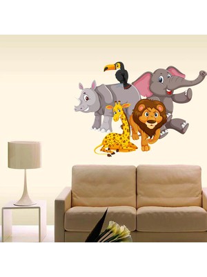 Kt Decoration 3D Orman Hayvanları Çocuk Odası Duvar Sticker