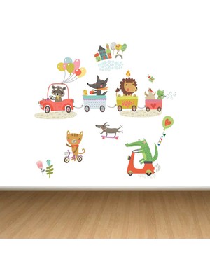 Kt Decoration Neşeli Hayvanlar Çocuk Odası Duvar Sticker