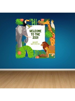 Kt Decoration Orman Hayvaları Çerçeveli Notluk Duvar Sticker